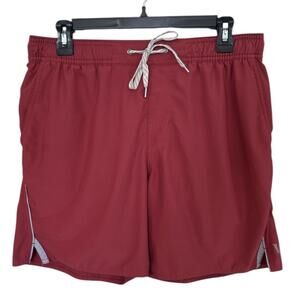 Vuori Mens The Rise The Shine Short Clay Red Size Medium Lined 7" Inseam No Size